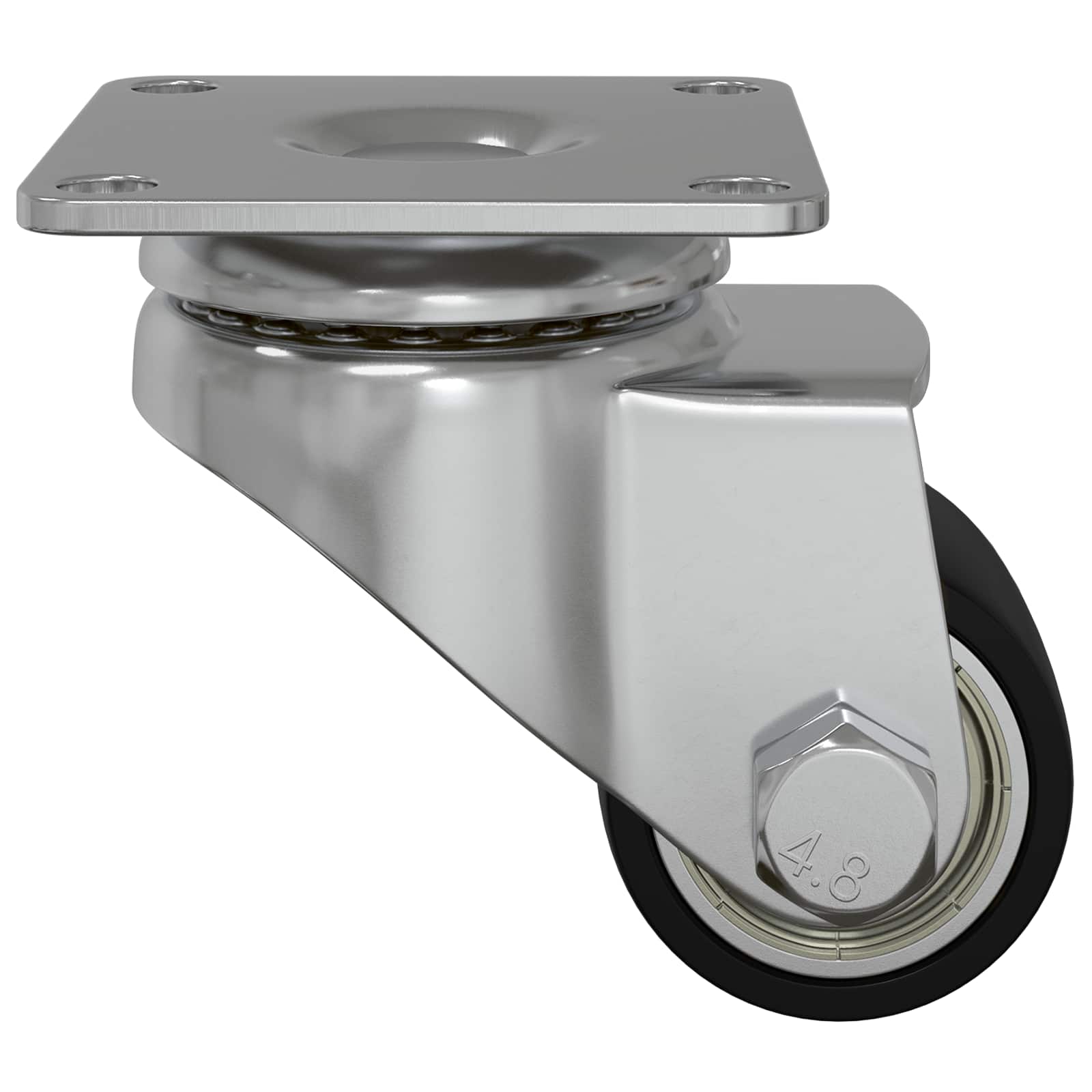 Caster 2 pcs Silver 50 mm Nylon