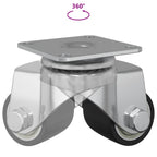 Caster 2 pcs Silver 50 mm Nylon