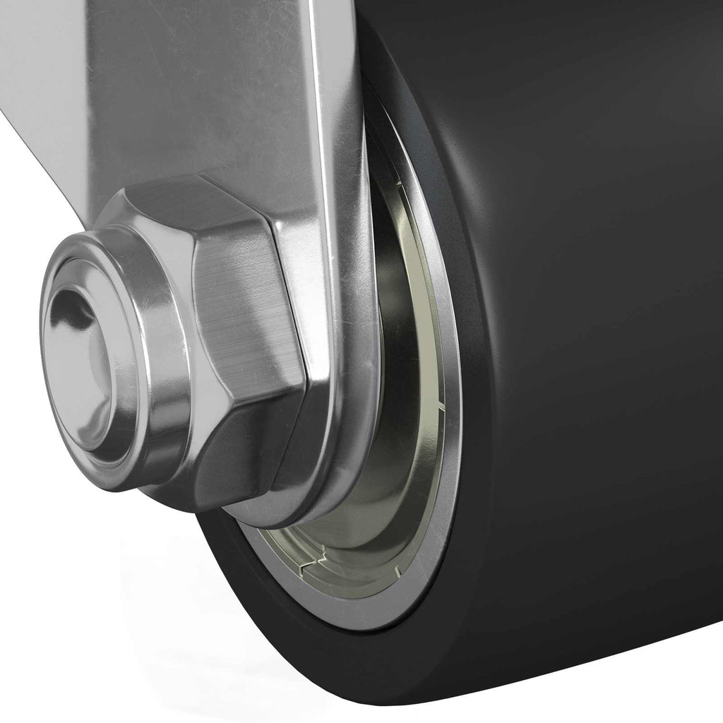 Caster 12 pcs Silver 50 mm Nylon