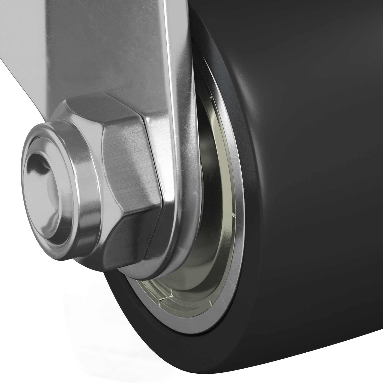 Caster 12 pcs Silver 50 mm Nylon