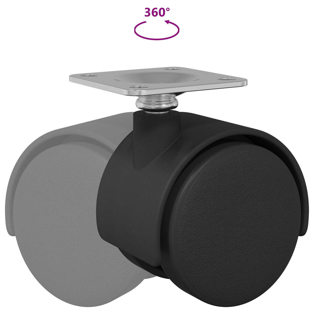 Swivel Castor 2 pcs Black 54 mm Iron and PP