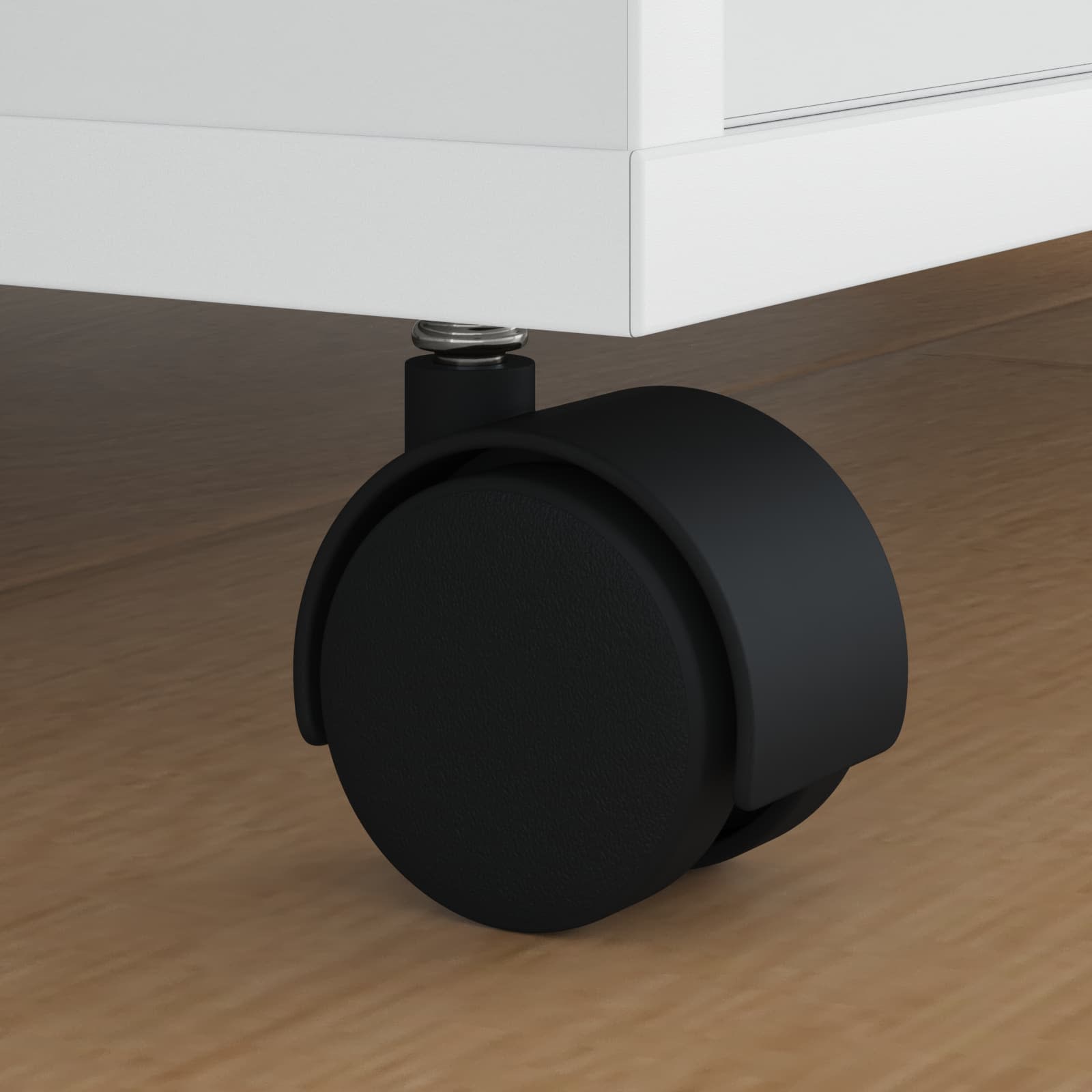 Swivel Castor 12 pcs Black 54 mm Iron and PP