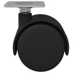 Swivel Castor 12 pcs Black 54 mm Iron and PP