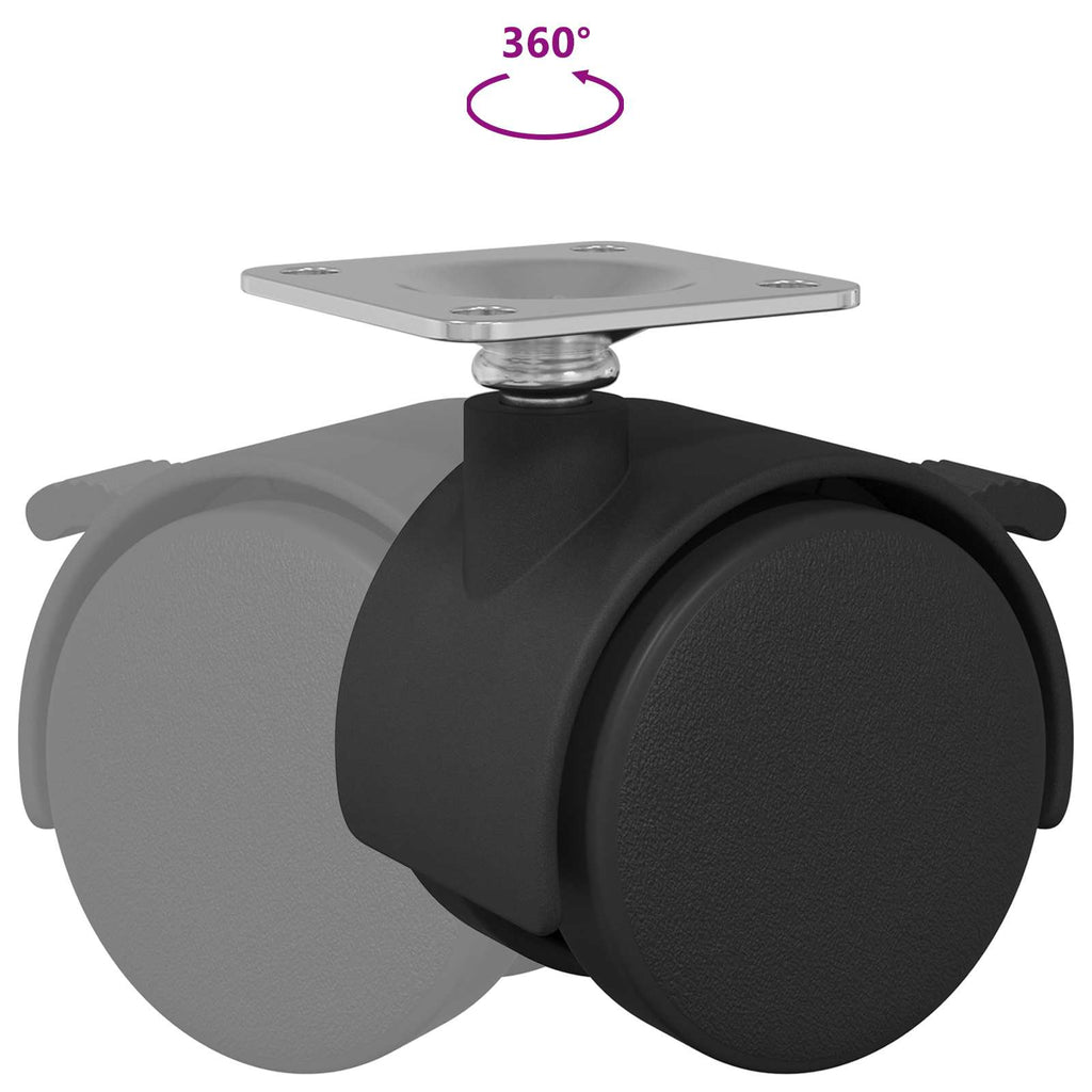 Castor Black Iron and Polypropylene