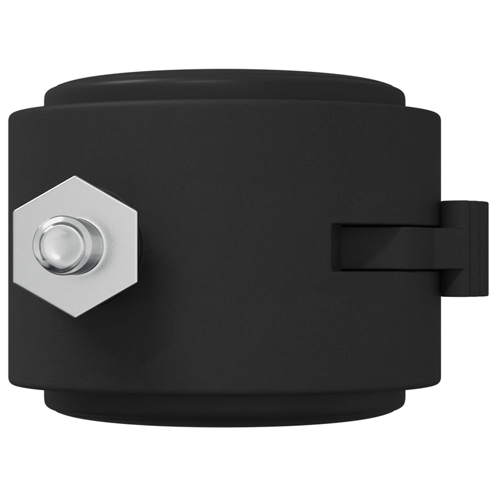 Caster 2 pcs Black and Silver 37.8 x 40 mm Iron and PP