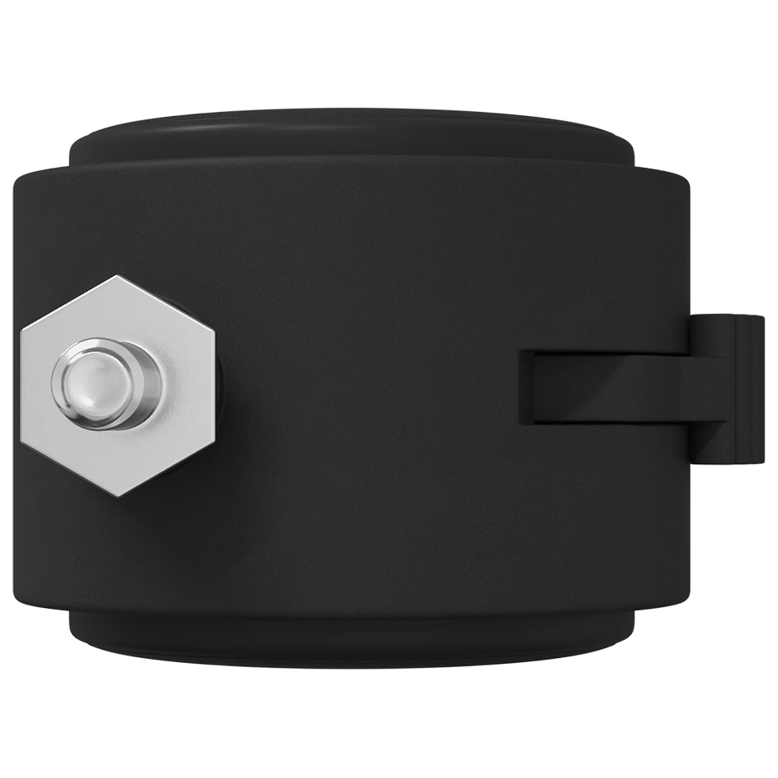 Caster 2 pcs Black and Silver 37.8 x 40 mm Iron and PP