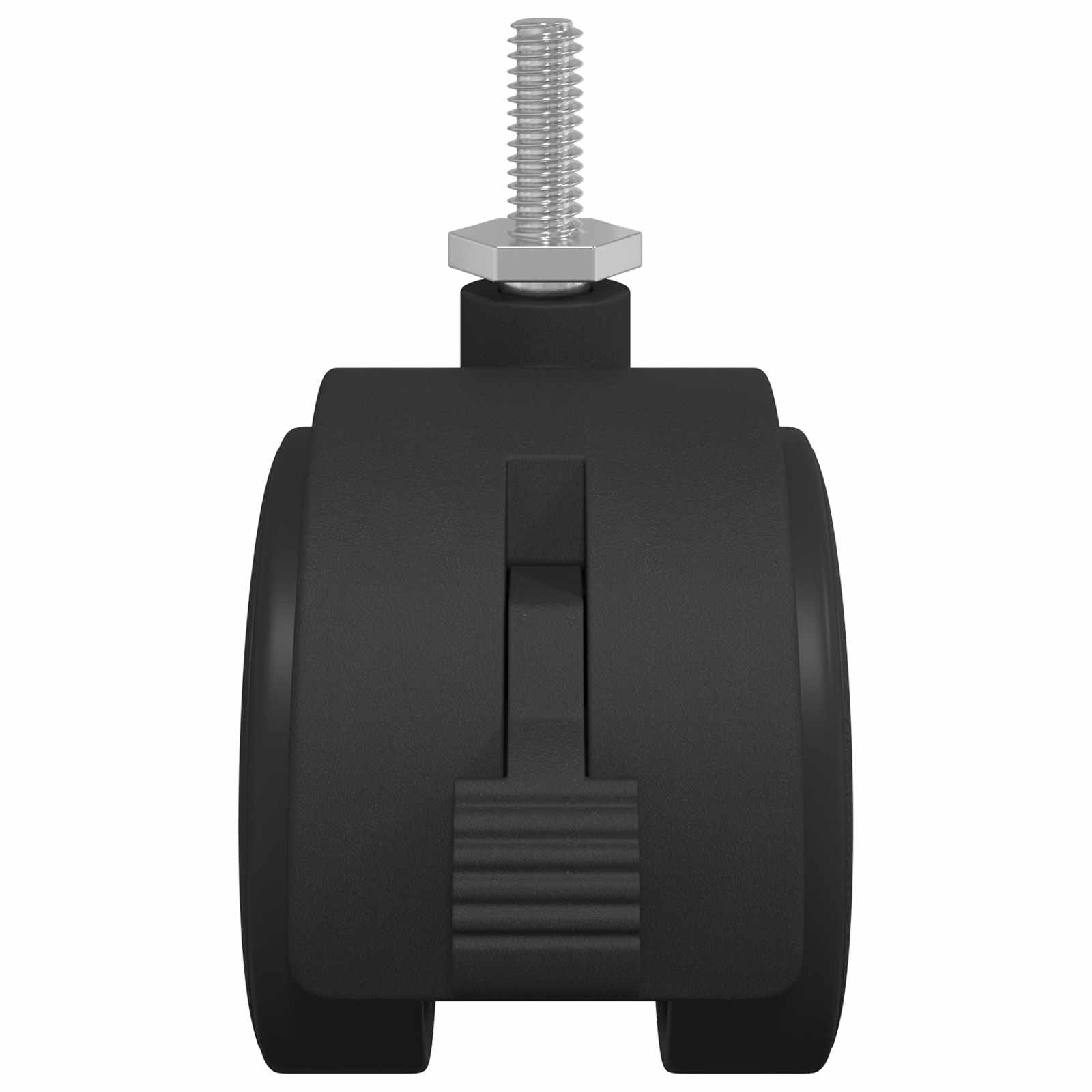 Caster 12 pcs Black and Silver 37.8 x 40 mm Iron and PP