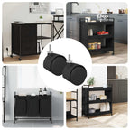 Casters 2 pcs Black 40.1 x 40.1 x 37.8 mm PP and Iron