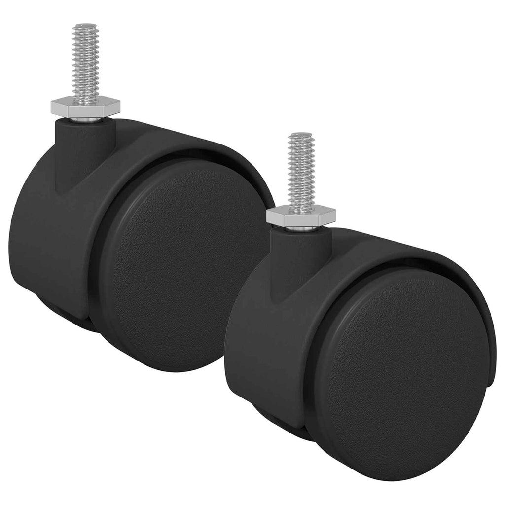 Casters 2 pcs Black 40.1 x 40.1 x 37.8 mm PP and Iron