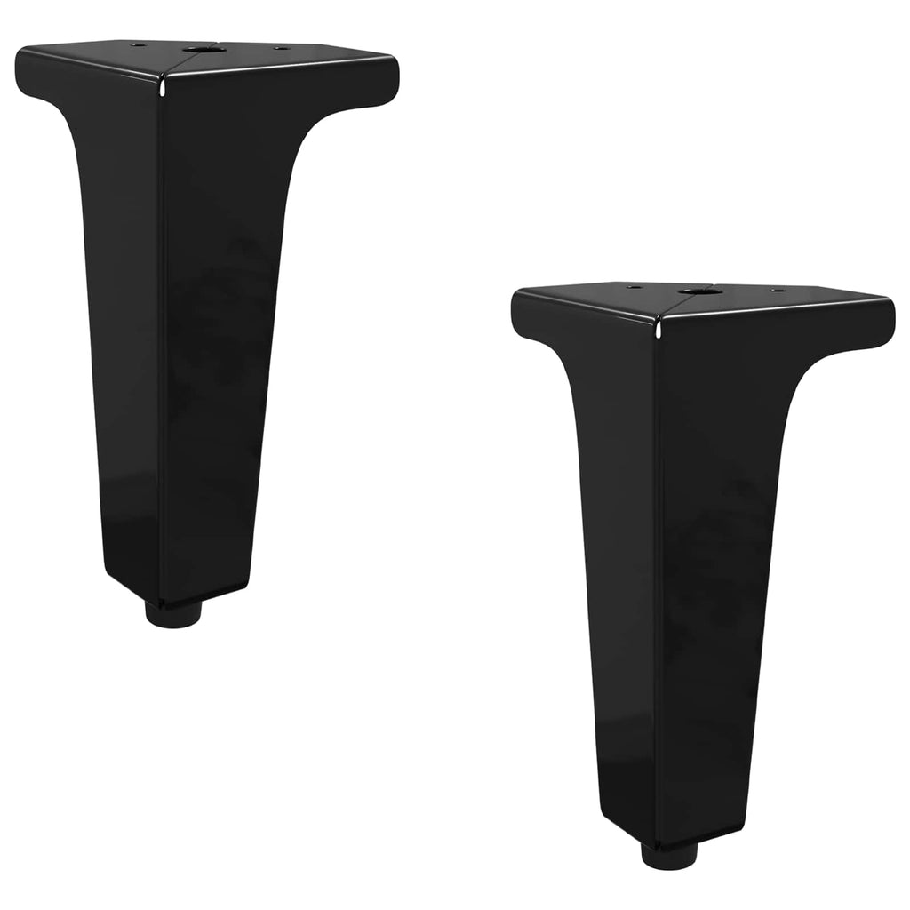 Furniture Feet 2 pcs Black 5.5 x 5.5 x 10 cm Iron
