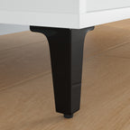 Furniture Feet 12 pcs Black 5.5 x 5.5 x 10 cm Iron