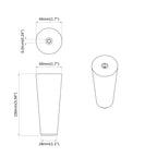 Furniture Feet 2 pcs Brown Ø 44 x 100 mm Solid Eucalyptus Wood