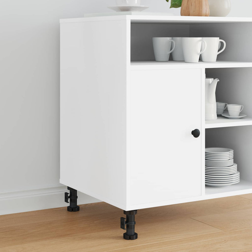 Furniture Feet Adjustable 2 pcs Black 46 x 46 x 128 mm PP