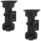 Furniture Feet Adjustable 2 pcs Black 46 x 46 x 128 mm PP