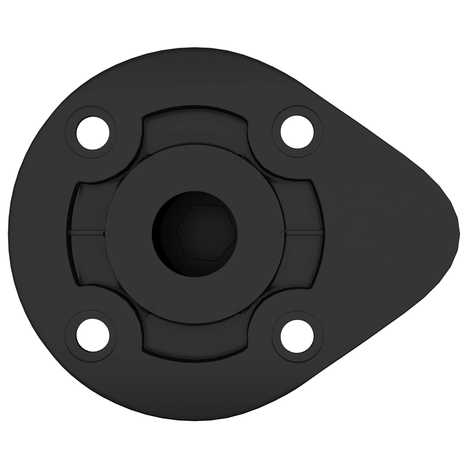 Furniture Feet Adjustable 2 pcs Black 46 x 46 x 128 mm PP