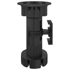 Furniture Feet Adjustable 12 pcs Black 46 x 46 x 128 mm PP