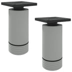 Furniture Feet Adjustable 2 pcs White 64 x 64 x 100 mm PP