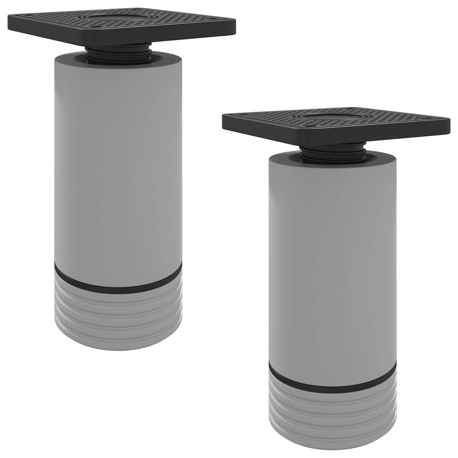 Furniture Feet Adjustable 2 pcs White 64 x 64 x 100 mm PP