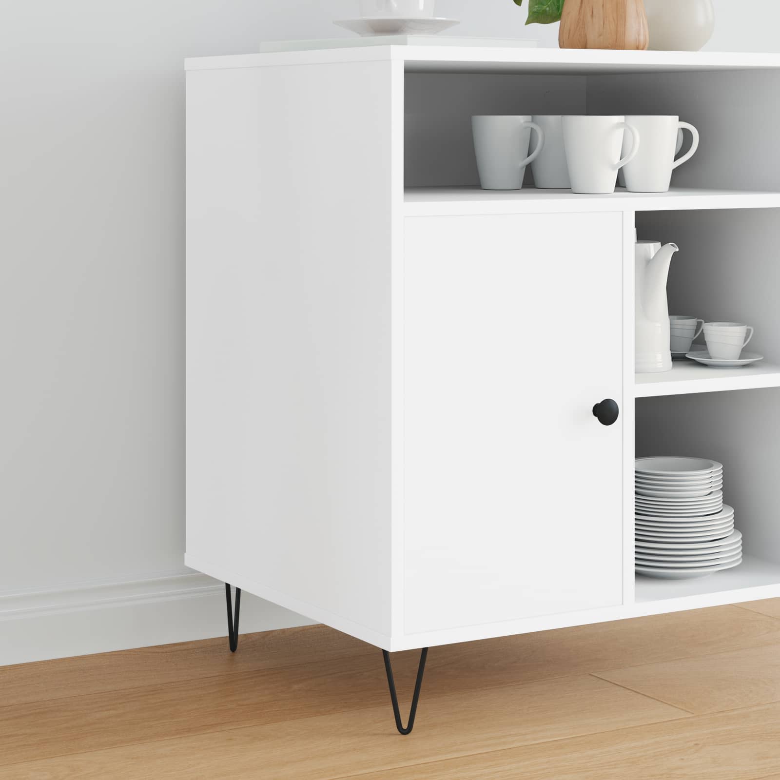 Furniture Foot 2 pcs Black 54.1 x 54.1 x 100 mm Iron