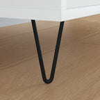 Furniture Foot 2 pcs Black 54.1 x 54.1 x 100 mm Iron