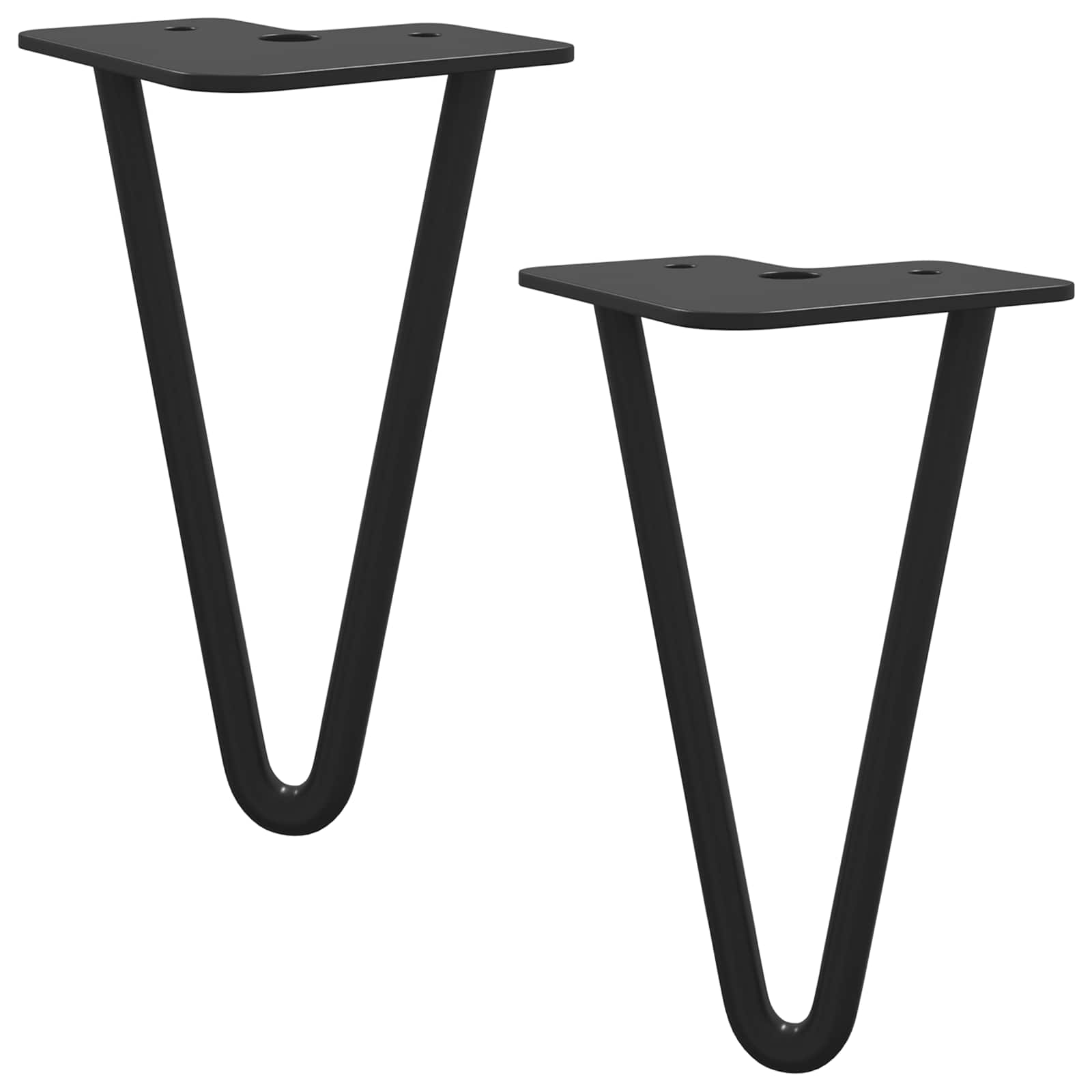 Furniture Foot 2 pcs Black 54.1 x 54.1 x 100 mm Iron