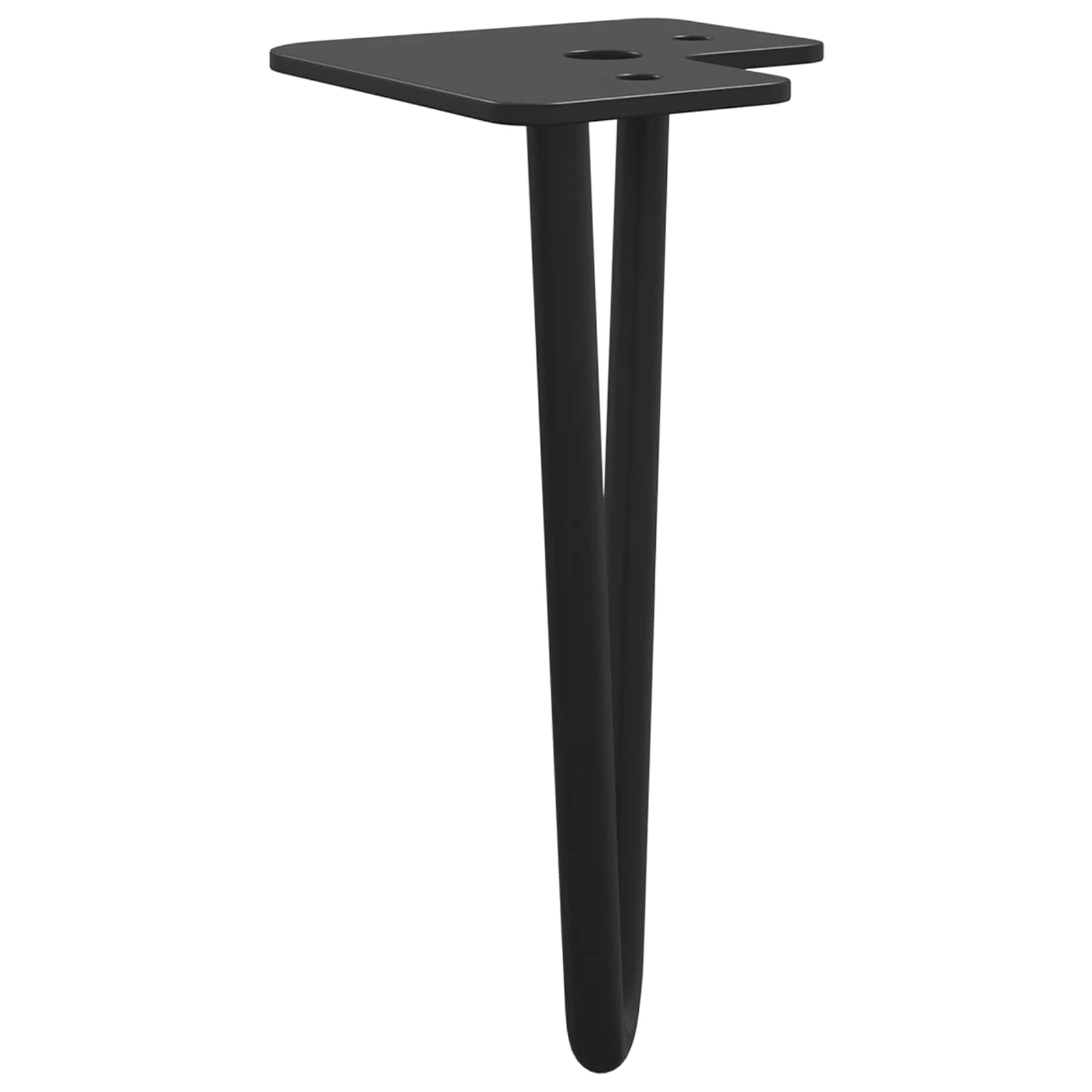 Furniture Foot 2 pcs Black 54.1 x 54.1 x 100 mm Iron