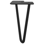Furniture Foot 2 pcs Black 54.1 x 54.1 x 100 mm Iron