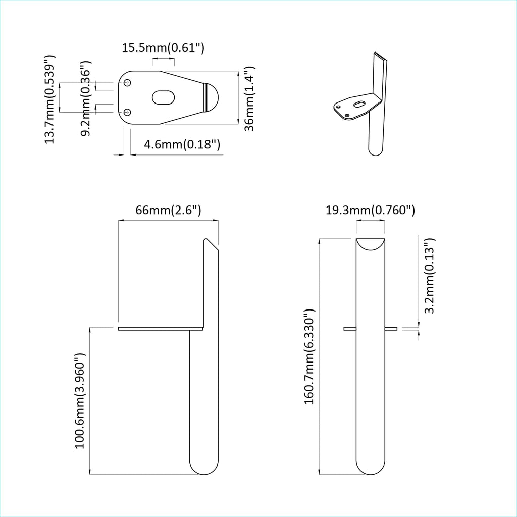 Furniture Feet 12 pcs Black 0 Iron