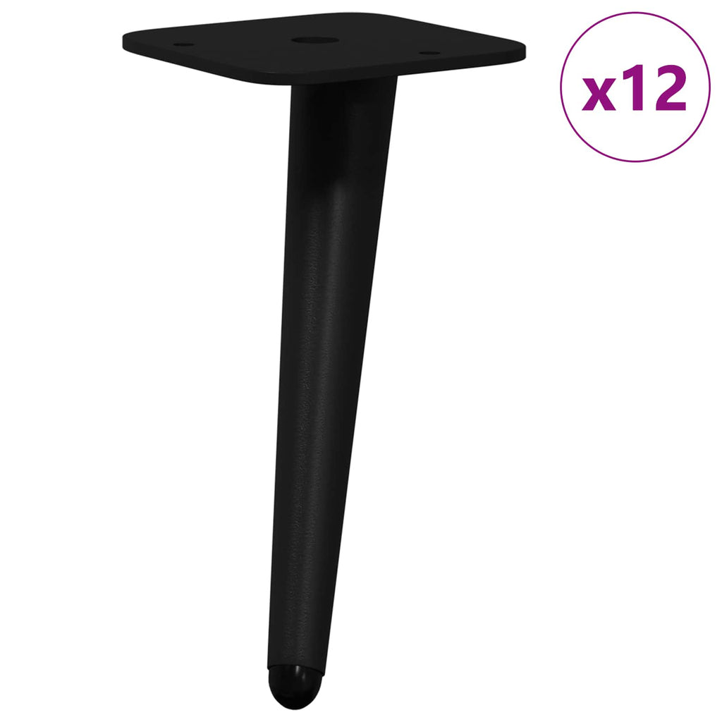Standing Feet 12 pcs Black 56 x 56 x 100 mm Iron
