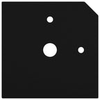 Standing Feet 2 pcs Black 57 x 57 x 100 mm Iron