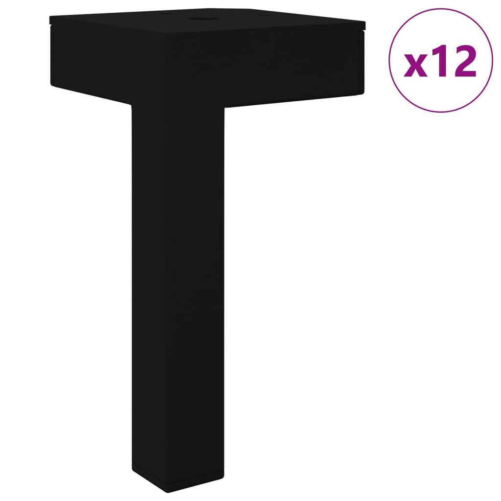Standing Feet 12 pcs Black 57 x 57 x 100 mm Iron