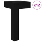 Standing Feet 12 pcs Black 57 x 57 x 100 mm Iron