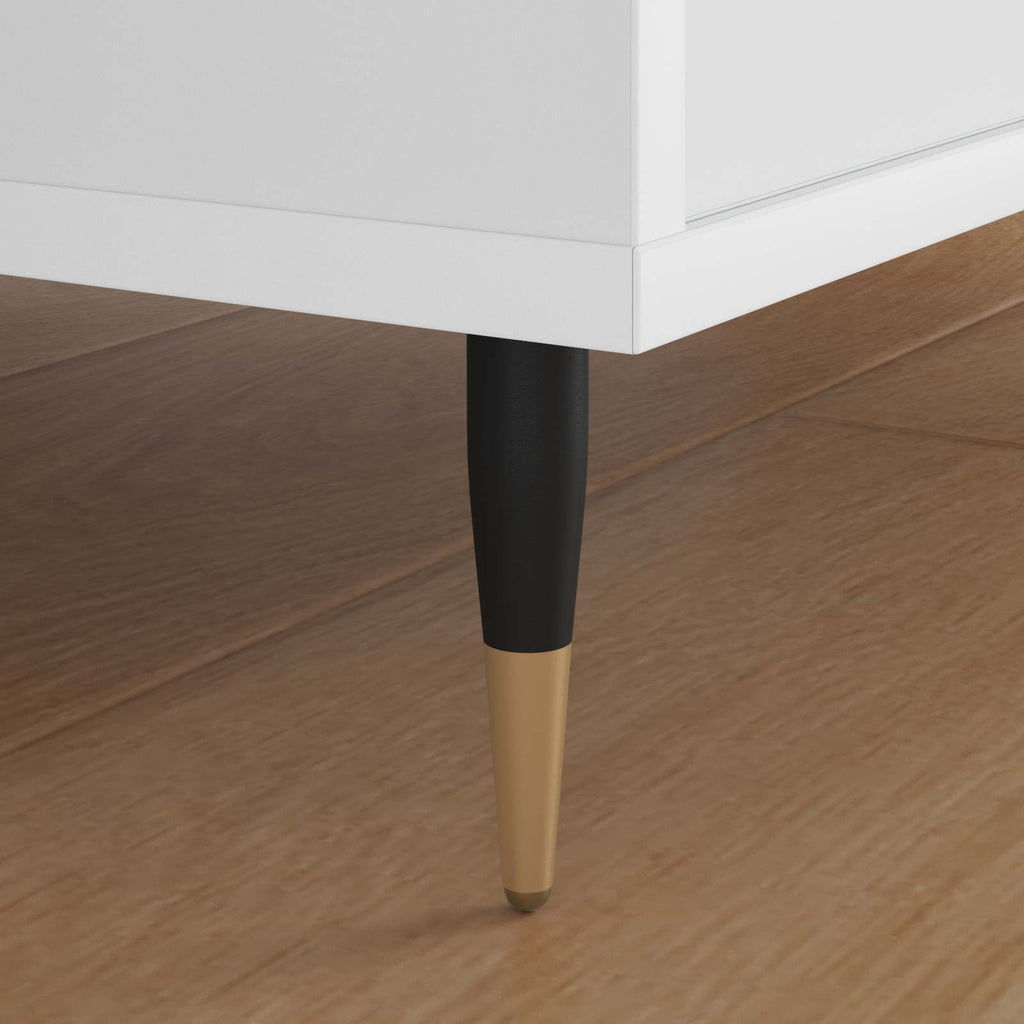 Furniture Feet 2 pcs Black and Gold Ø 40 x 98 mm Iron