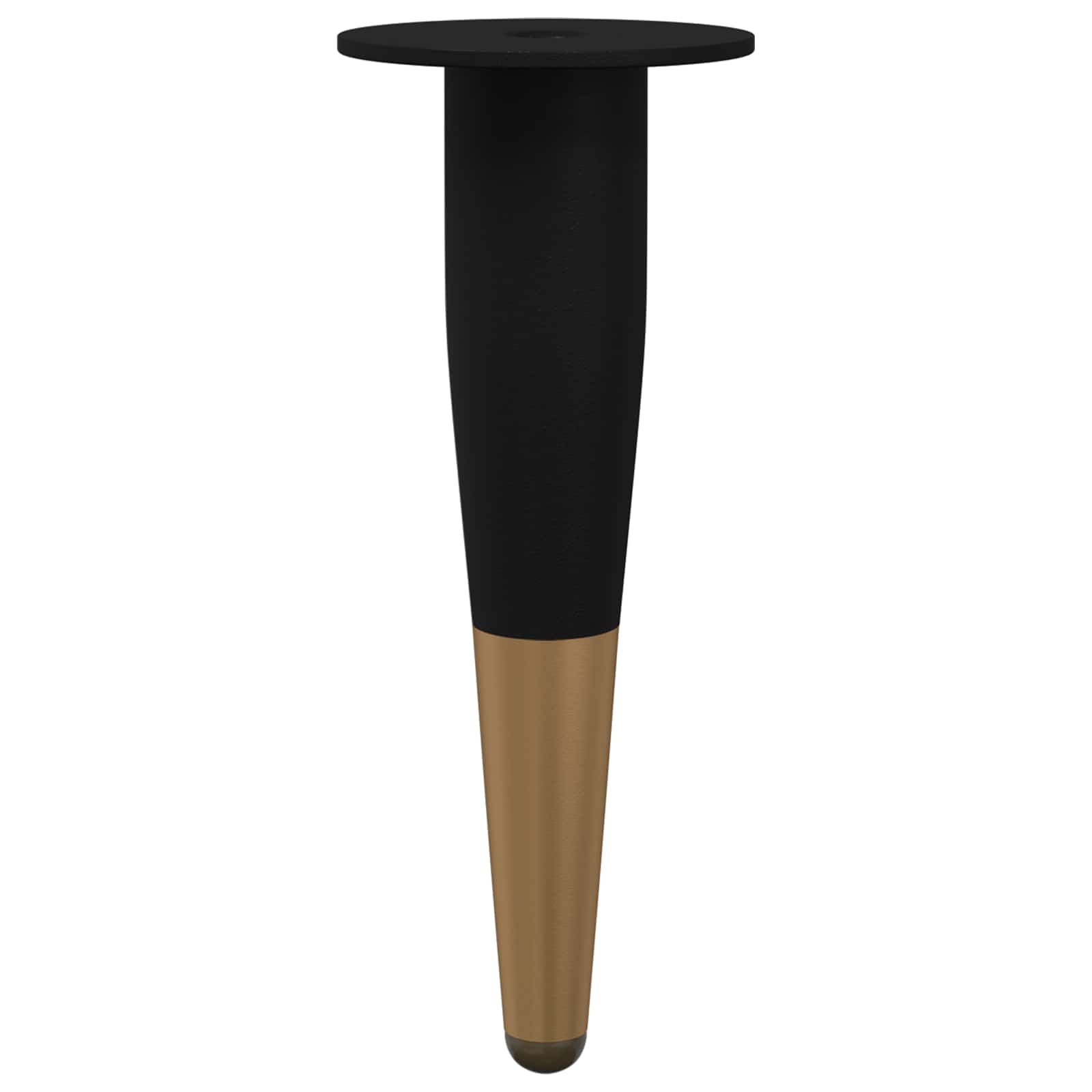 Furniture Feet 2 pcs Black and Gold Ø 40 x 98 mm Iron