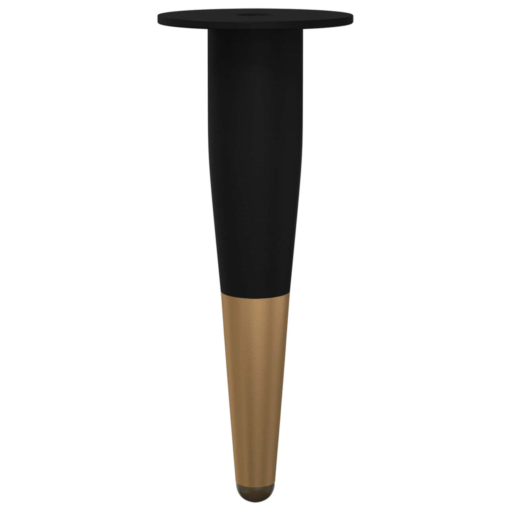 Furniture Feet 2 pcs Black and Gold Ø 40 x 98 mm Iron