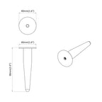 Furniture Feet 2 pcs Black and Gold Ø 40 x 98 mm Iron