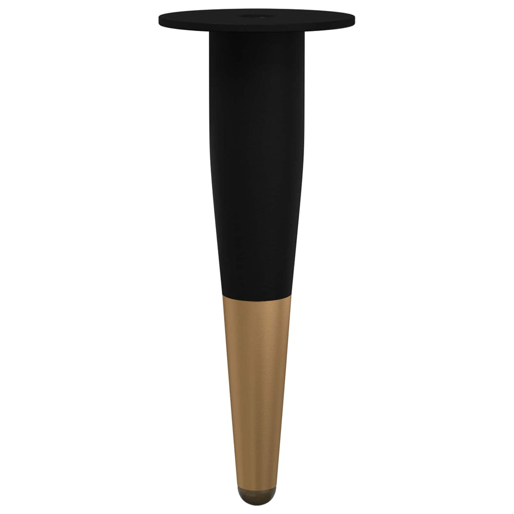 Furniture Feet 12 pcs Black and Gold Ø 40 x 98 mm Iron