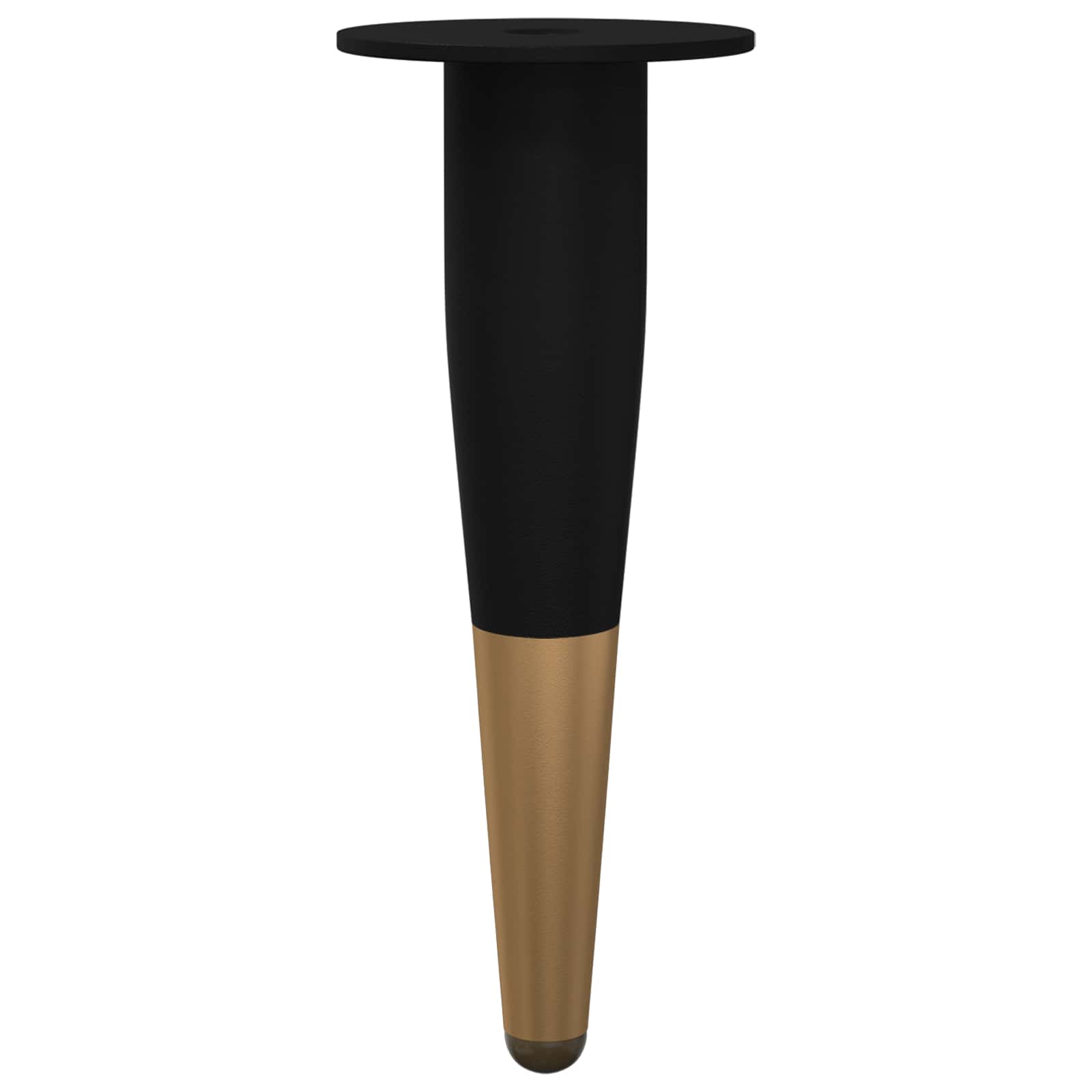 Furniture Feet 12 pcs Black and Gold Ø 40 x 98 mm Iron