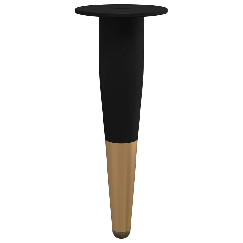 Furniture Feet 12 pcs Black and Gold Ø 40 x 98 mm Iron