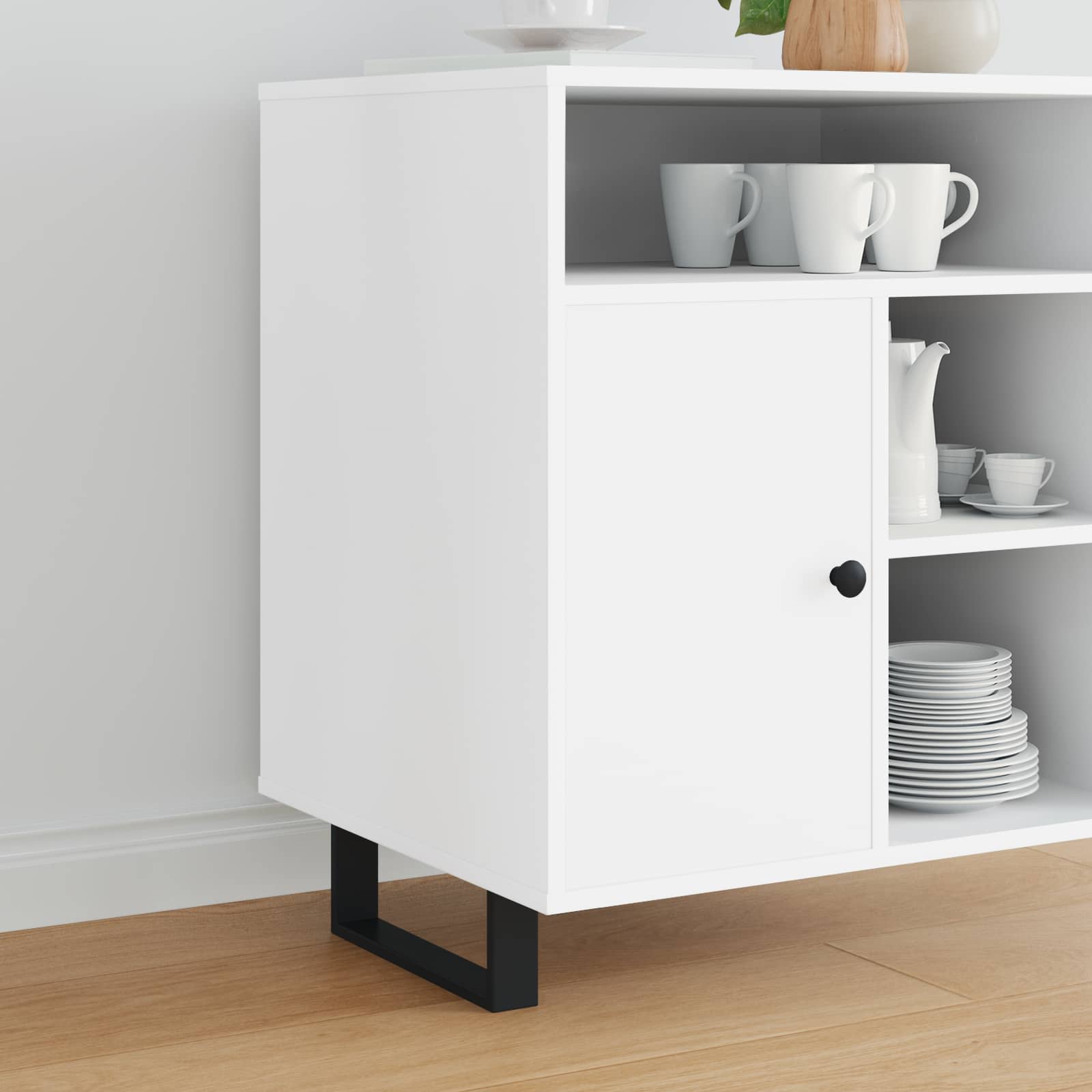 Furniture Feet 2 pcs Black 28.1 x 4 x 10 mm Iron