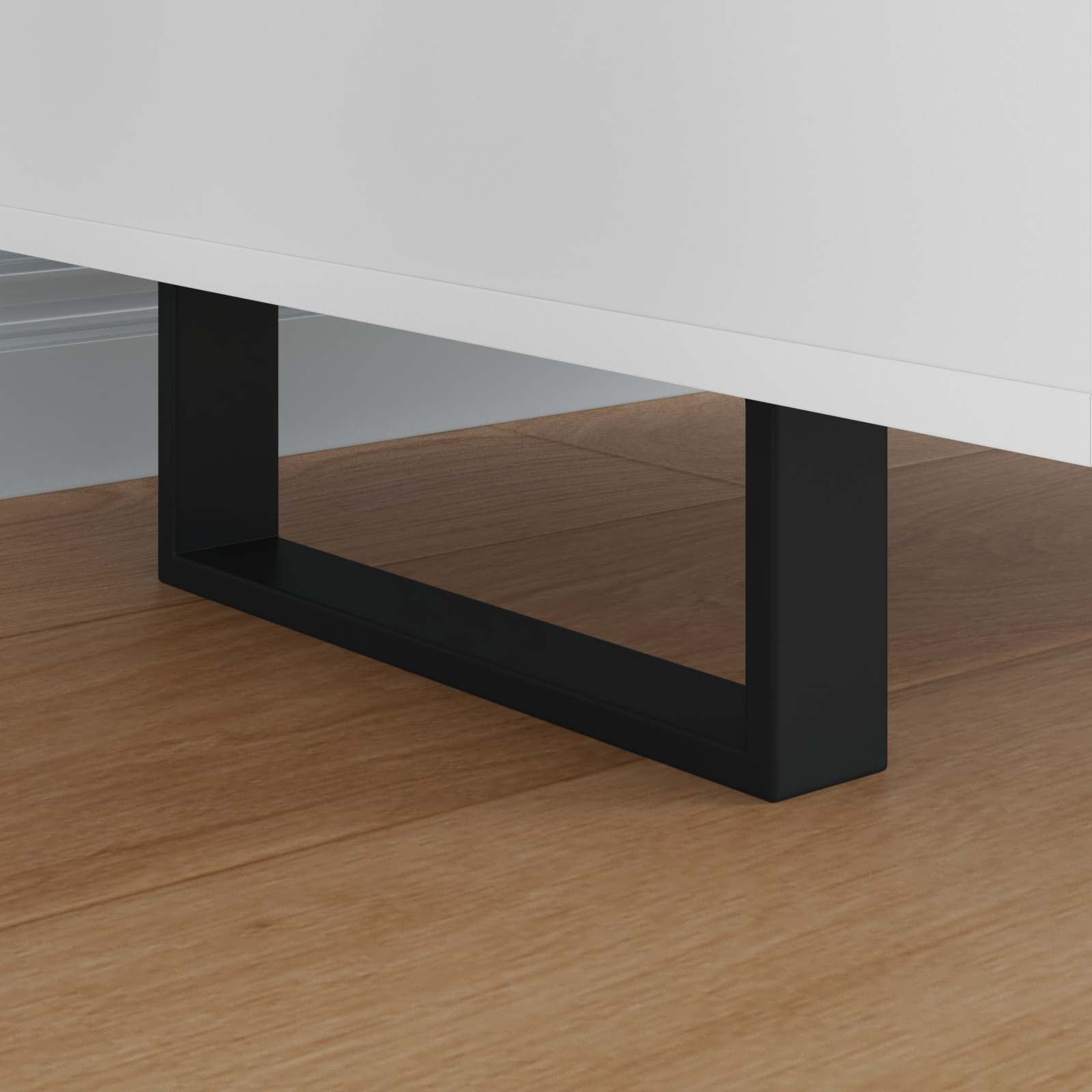 Furniture Feet 2 pcs Black 28.1 x 4 x 10 mm Iron