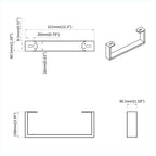 Furniture Feet 12 pcs Black 31.1 x 4 x 10 mm Iron