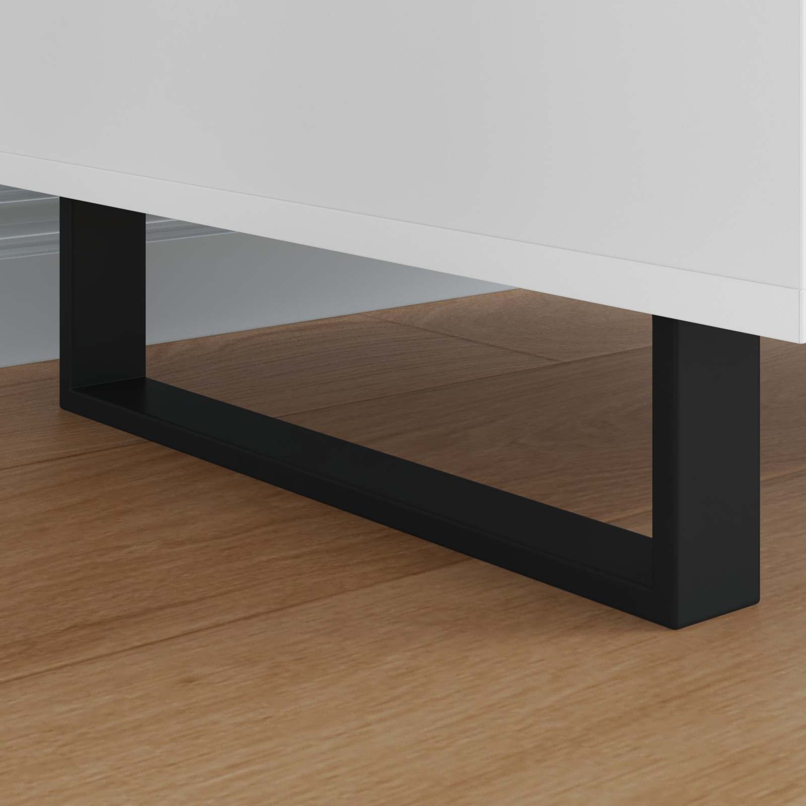 Furniture Feet 2 pcs Black 37.6 x 4 x 10 mm Iron