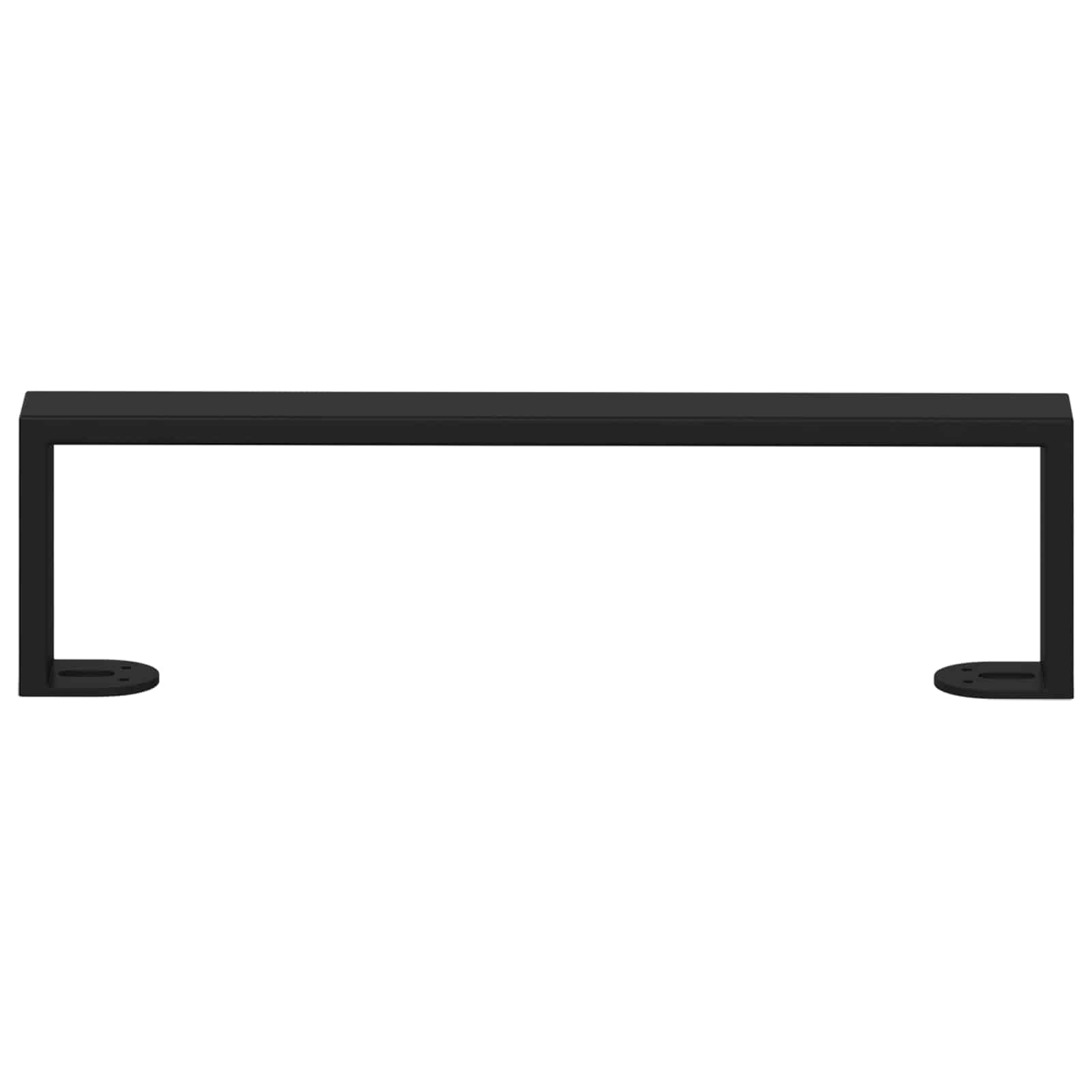 Furniture Feet 12 pcs Black 37.6 x 4 x 10 mm Iron