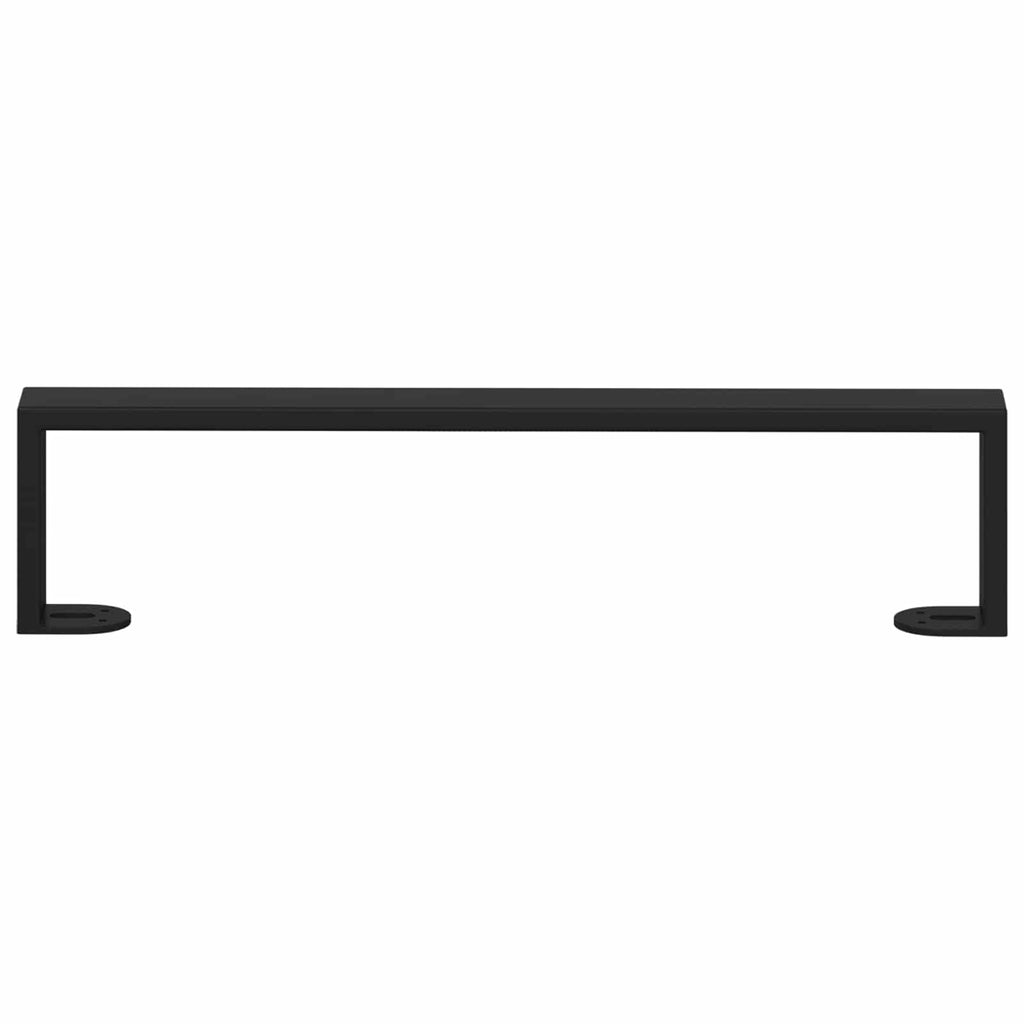 Furniture Feet 2 pcs Black 43.6 x 4 x 10 mm Iron