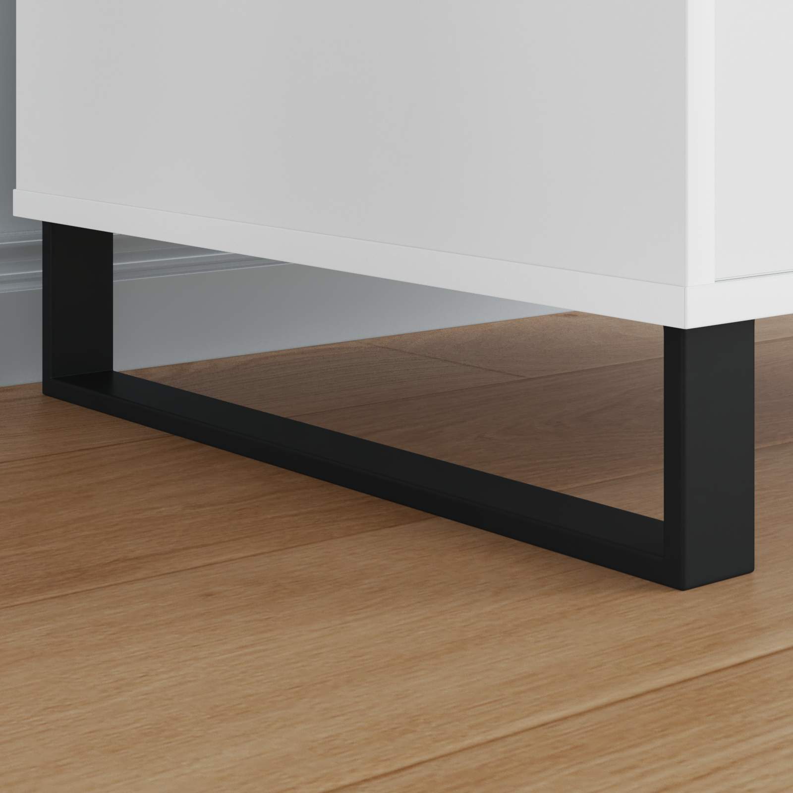 Furniture Feet 2 pcs Black 48.1 x 4 x 10 mm Iron