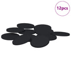 Furniture Feet Pads 12 pcs Black Ø 30 x 2 mm EVA