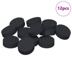 Furniture Feet Pads 12 pcs Black Ø 14 x 4 mm EVA