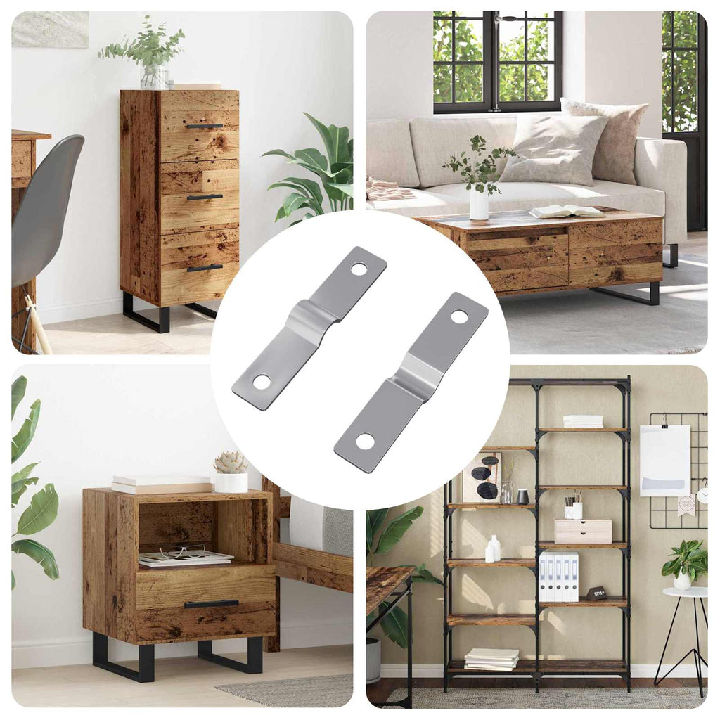 Strike Plate 2 pcs Silver 50 x 10 x 1.2 mm Iron