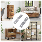 Strike Plate 2 pcs Silver 50 x 10 x 1.2 mm Iron